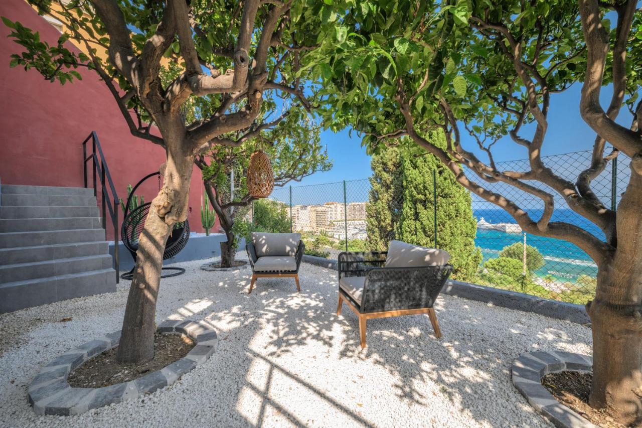 Saint-Antoine  Proche Monaco, Vue Mer, Acces Plage Et Jardin Privatif מראה חיצוני תמונה